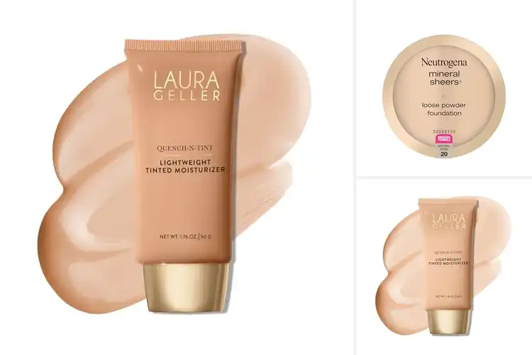 Detailed view of best sheer to medium coverage foundations